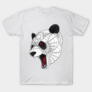 Zentangle Panda Head T-Shirt